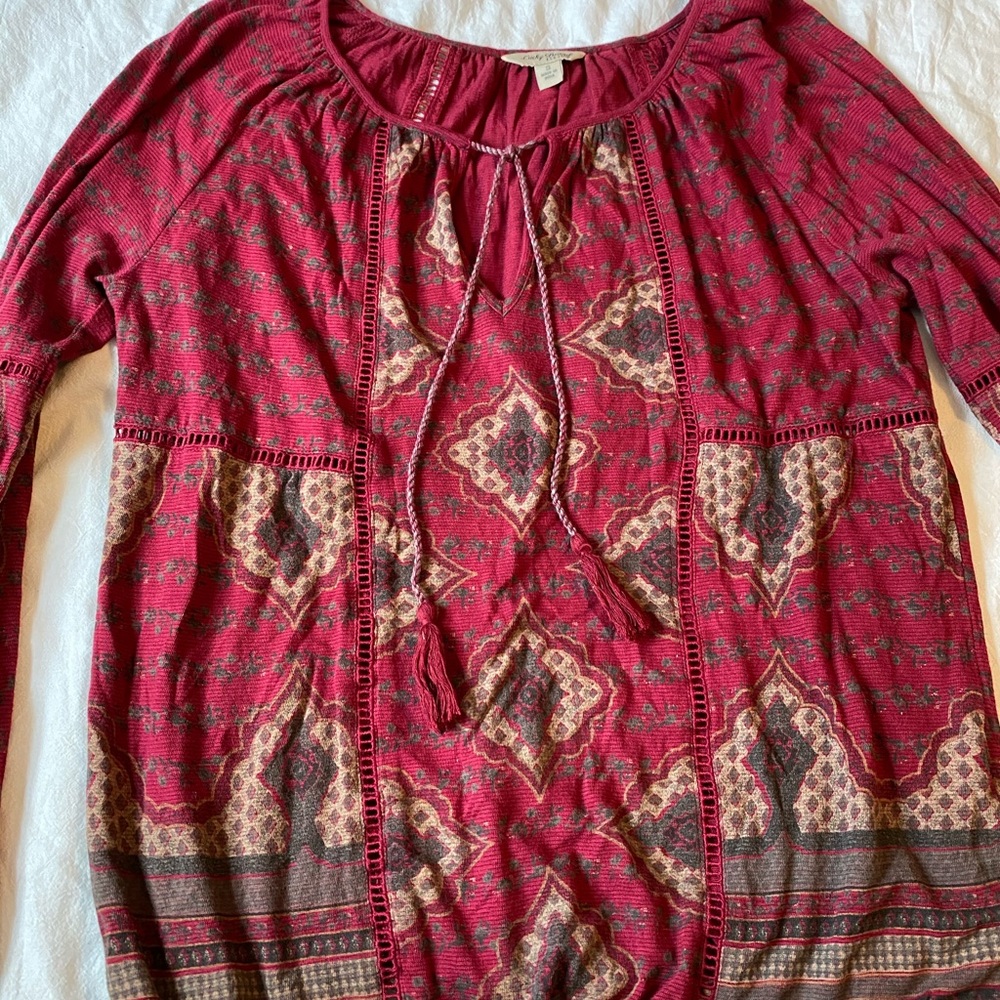 Lucky Brand Peasant Blouse